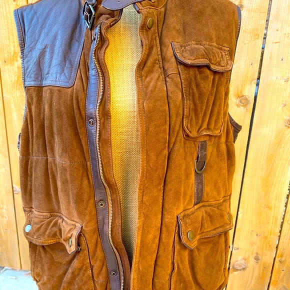 Suede and Leather Vest - Picture 2 of 10